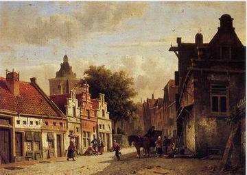 unknow artist European city landscape, street landsacpe, construction, frontstore, building and architecture. 111 China oil painting art